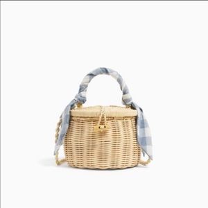 Zara Honeypot wicker summer bag